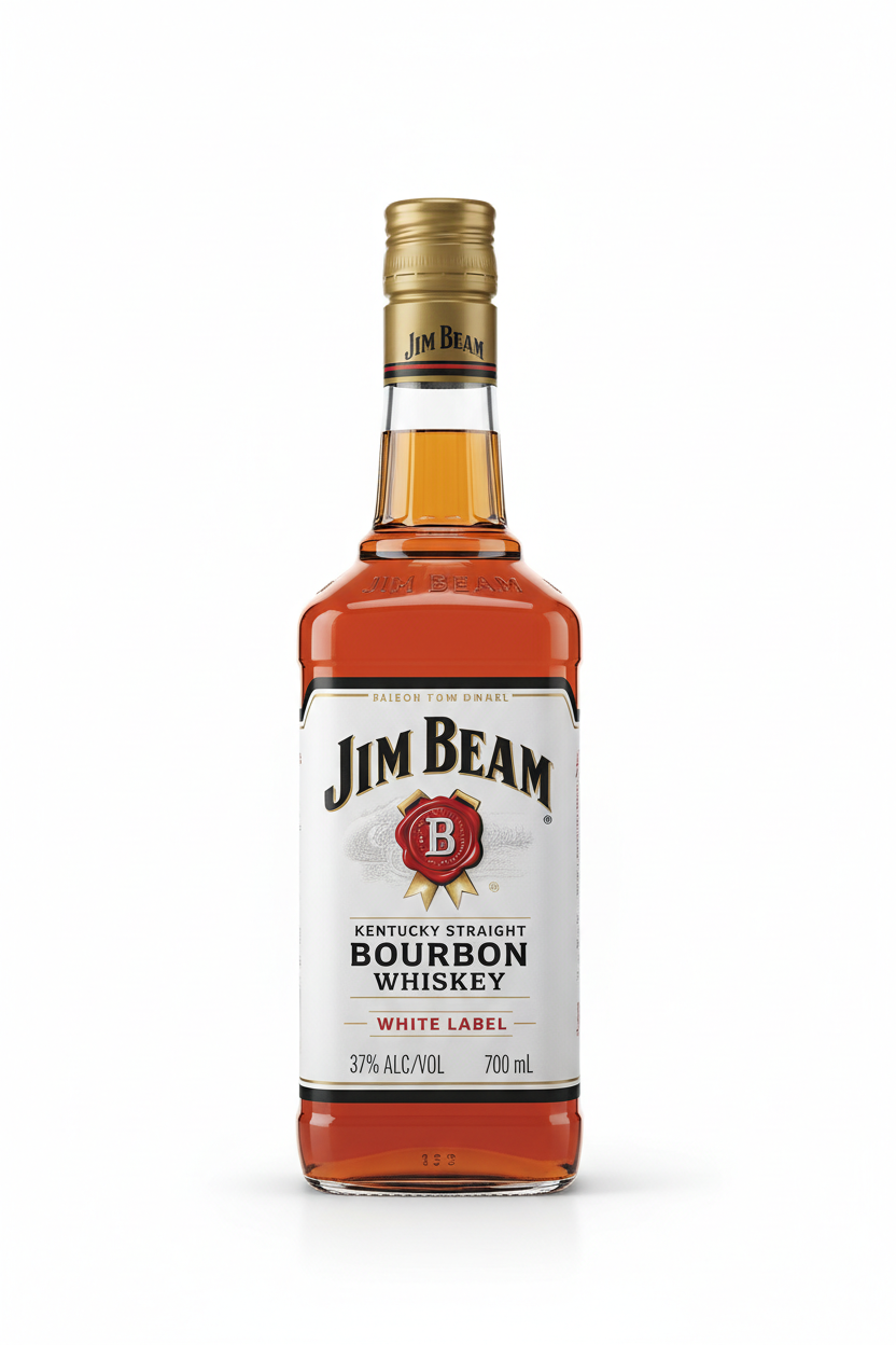 Jim Beam White Label 37% 700mL bottle